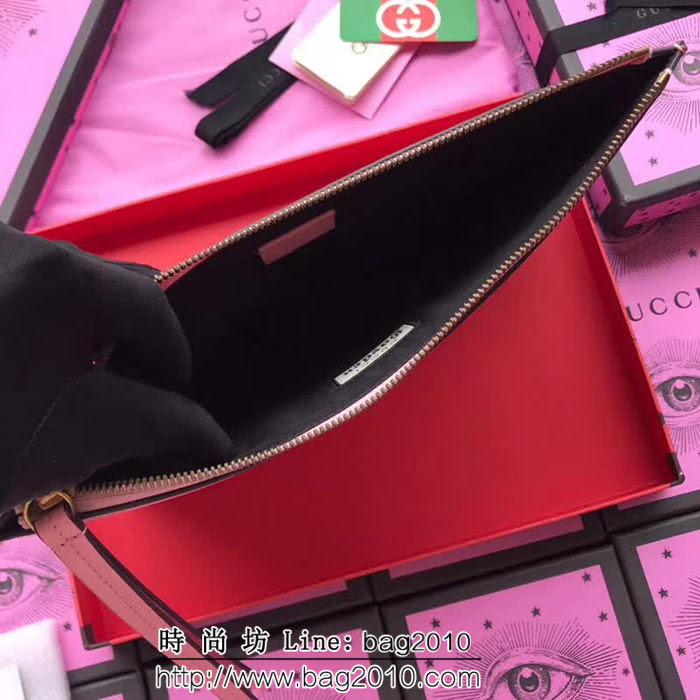 GUCCI古馳 歐洲正品原單 潮流粉眼睛圖案 女士手包 516928 粉眼睛 WTG1575